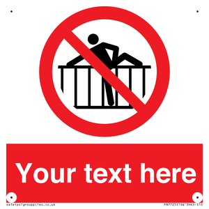 Custom prohibition do not cross barrier